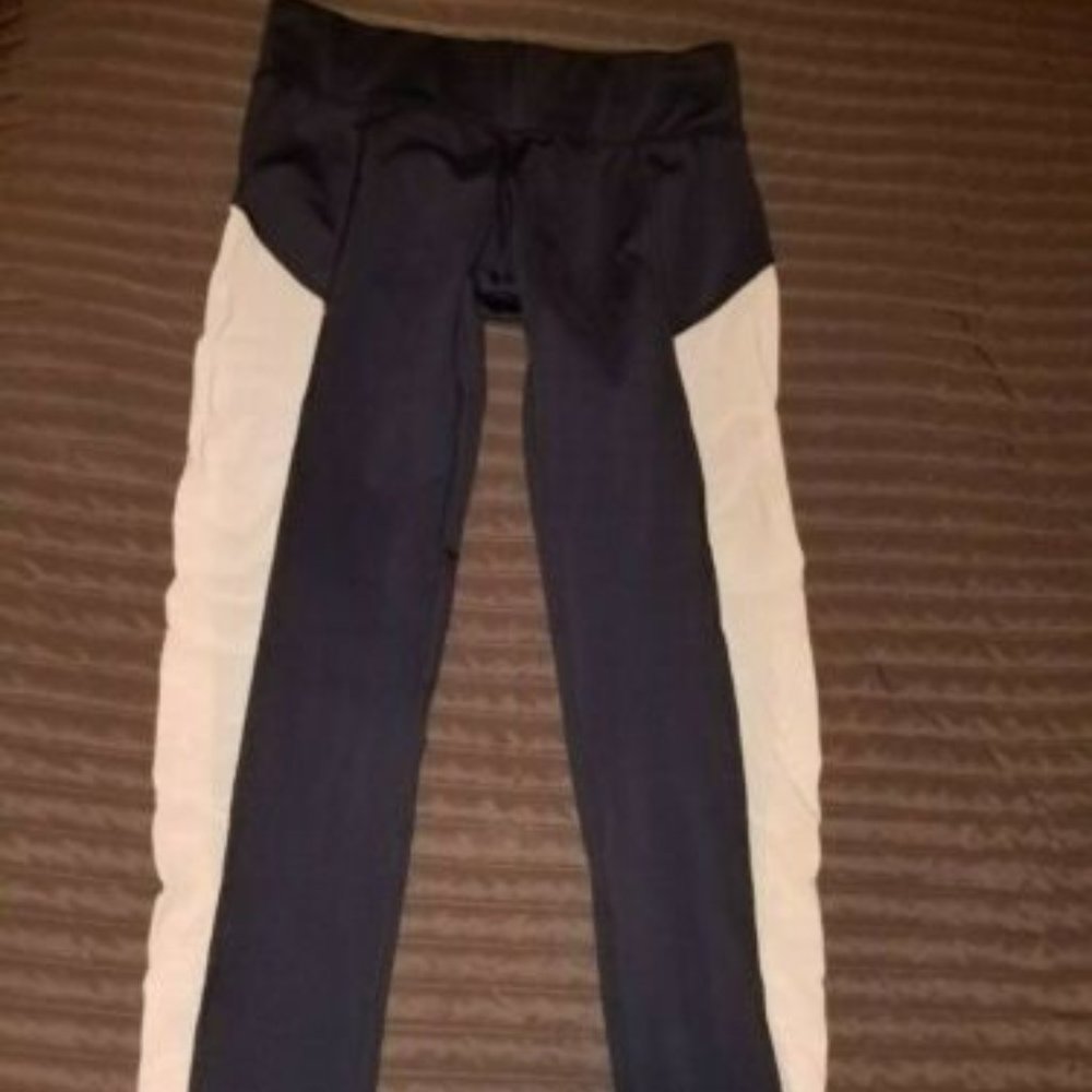 NOLI Yoga Black Tan Mesh panel leggings S